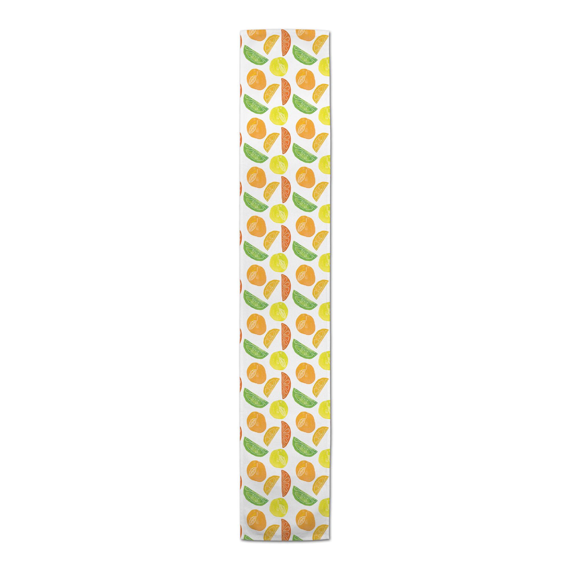 Citrus Fruit Pattern 16" x 72" Cotton Twill Runner